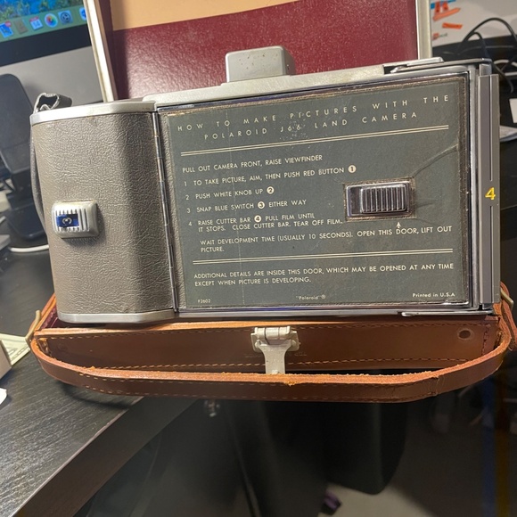 Vintage Polaroid Land Camera Model J66 with Case 1961-63 Untested #205359601921 - Picture 3 of 9